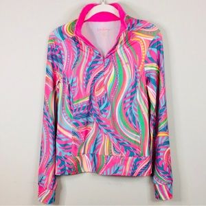 Lilly Pulitzer 1/2 zip Mock Neck Top